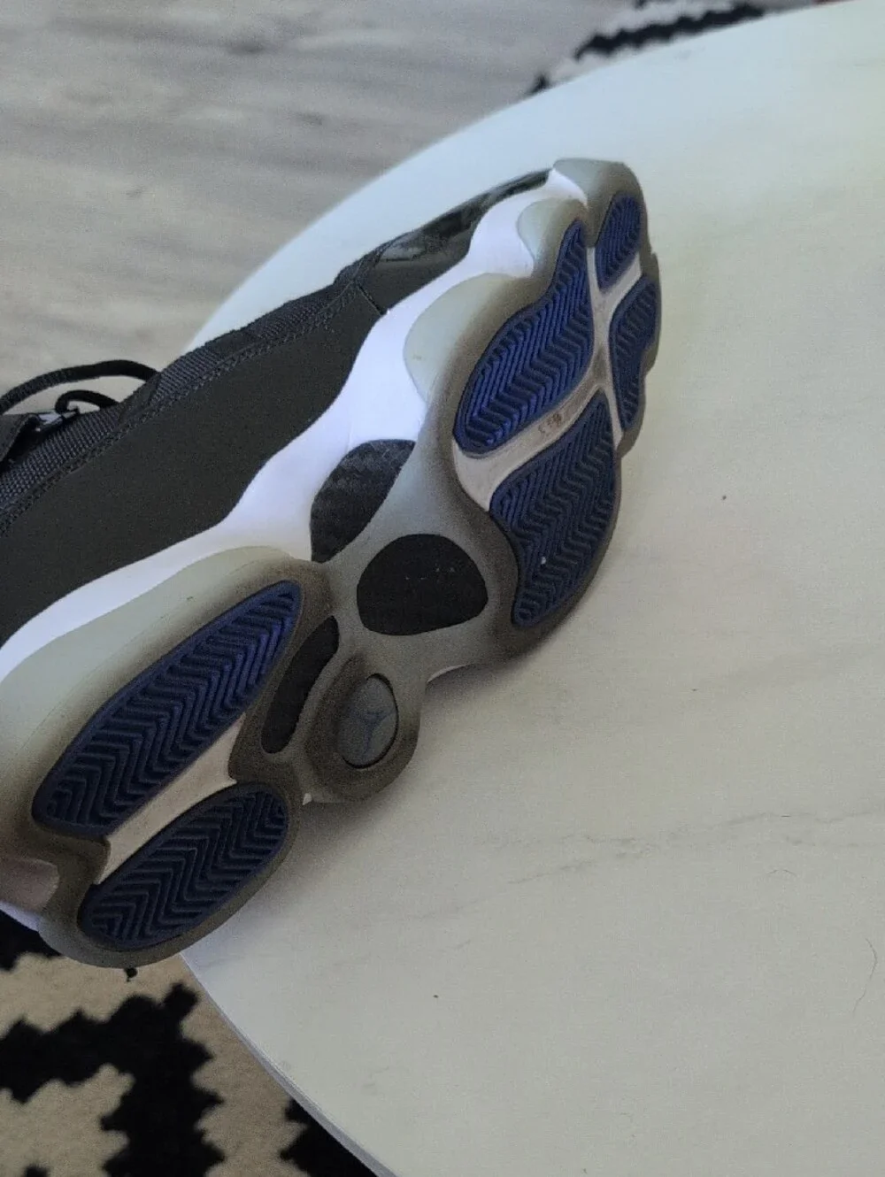 Jordan Black and Blue Men’s Sneakers